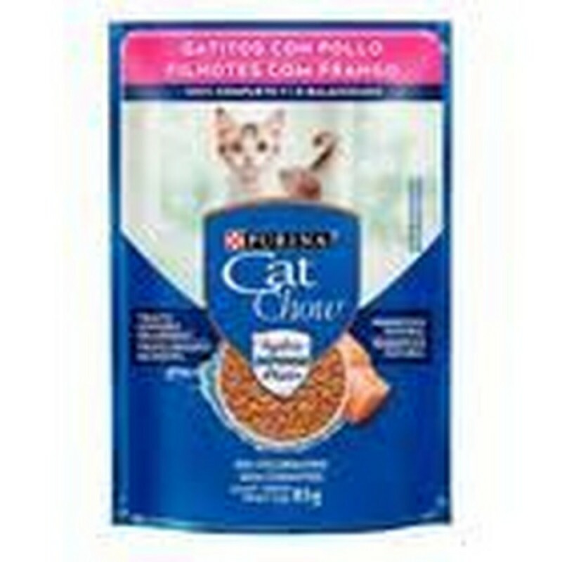 Ração Úmida Cat Chow para Gatos Filhotes Sabor Frango 85g