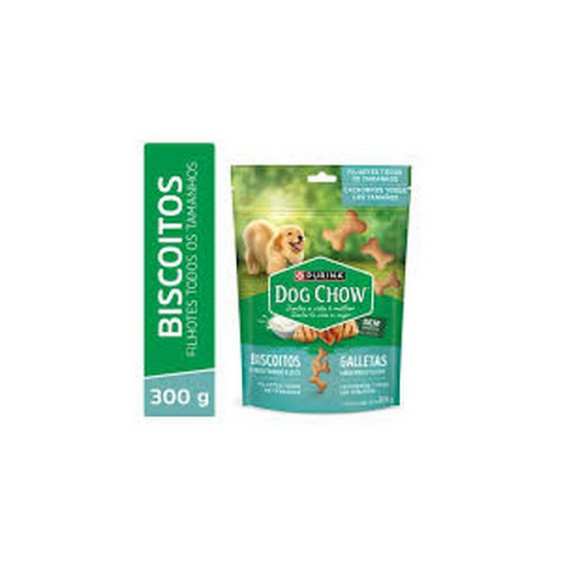 Biscoito Dog Chow Extra Life para Cães Filhotes Sabor Frango e Leite - 300g