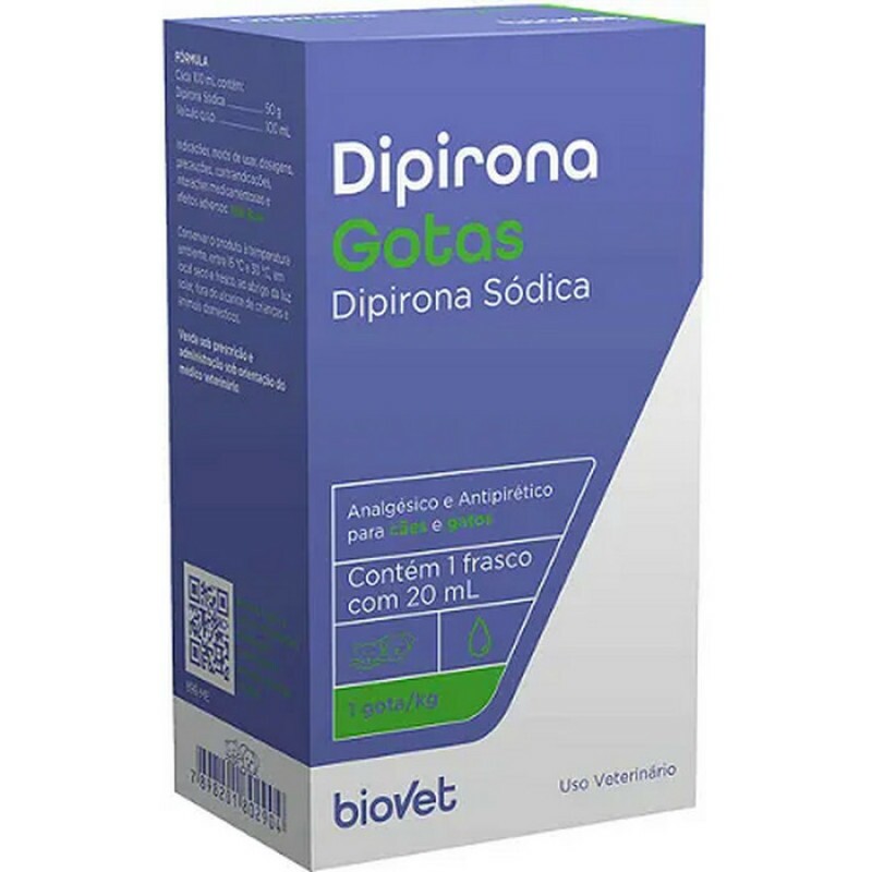 Analgésico e Antipirético Biovet Dipirona Sódica 20ml