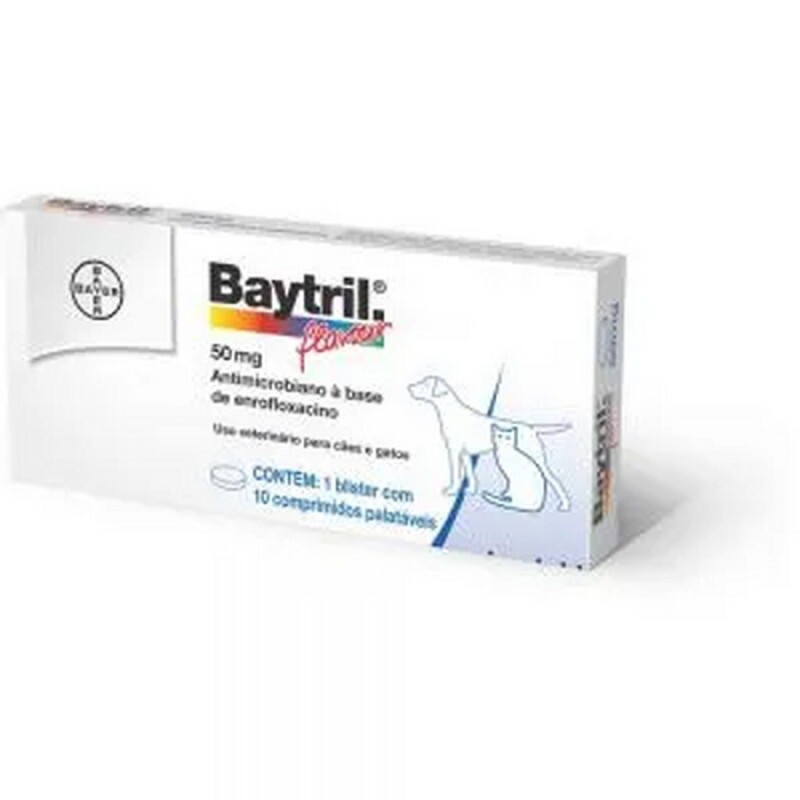 Baytril Flavour 50mg com 10 comprimidos