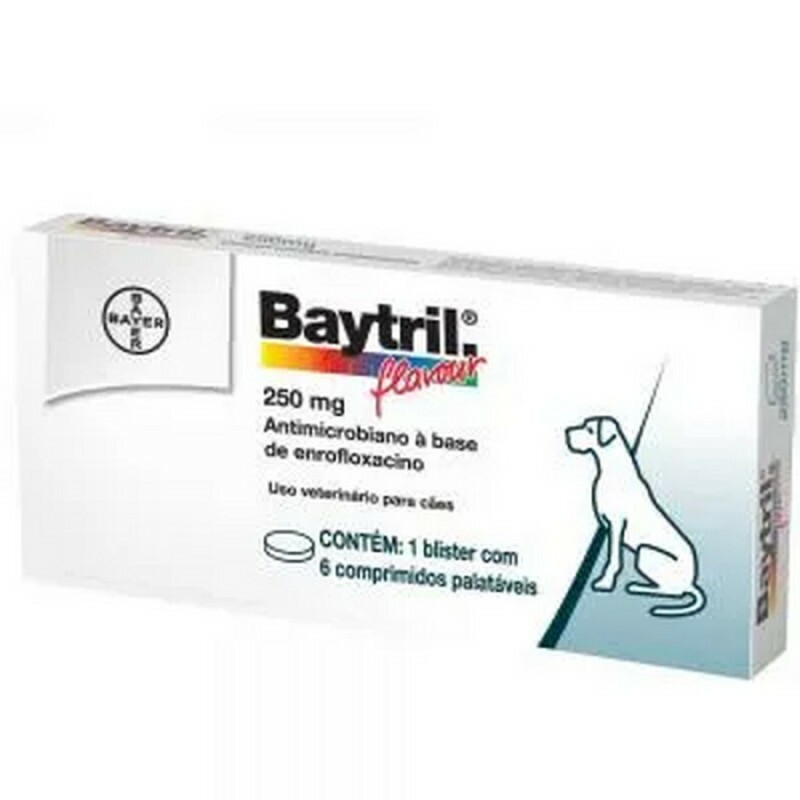 Baytril Flavour 250mg com 10 comprimidos
