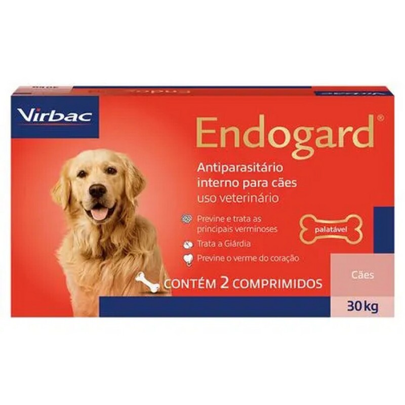 Antiparasitário Virbac Endogard para Cães de Até 30 kg 2 COMPRIMIDOS 