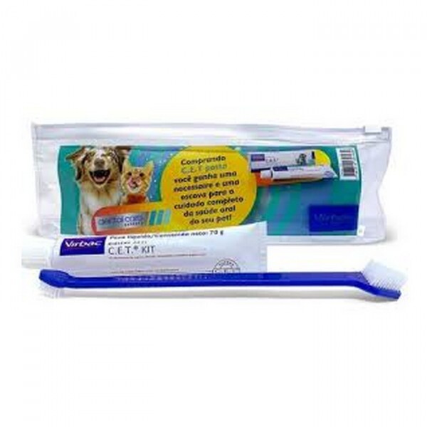 Kit C.E.T. Higiene Oral Pasta Escova + Necessaire Virbac Único