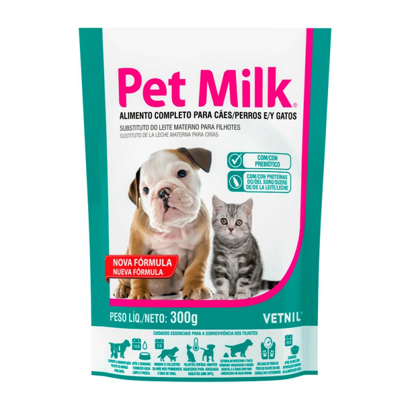 Pet Milk Sachê Cães e Gatos Filhotes Vetnil 300 g Pet Milk Sachê Cães e Gatos Filhotes Vetnil 300 g