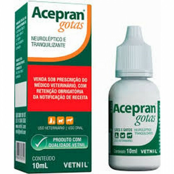 Acepran Gotas 10ml - Sedativo para Pets - Vetnil