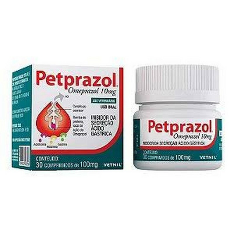 Inibidor de Secreção Ácido-gástrica Petprazol para Cães e Gatos (100MG) 
