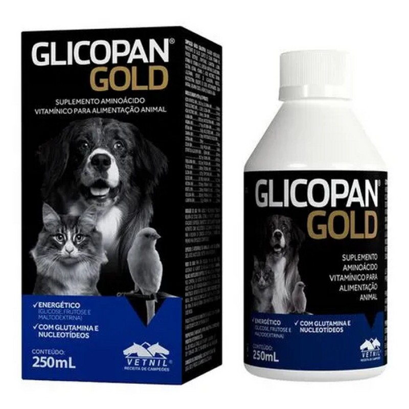 Glicopan Gold Suplemento de Vitaminas para Pets Vetnil  250ML