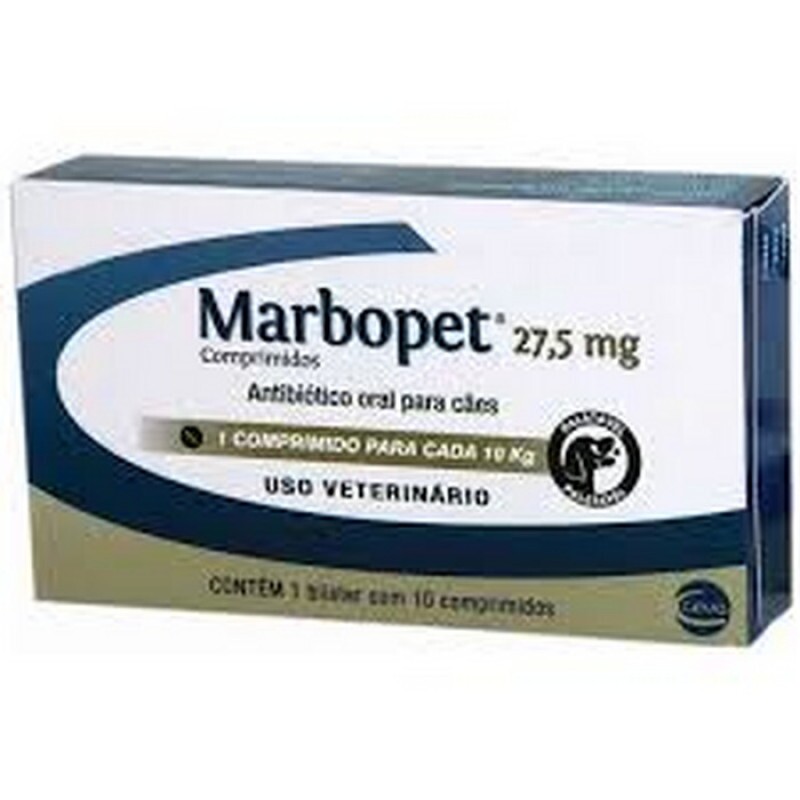 Antibiótico Marbopet 27,5mg Ceva 10 comprimidos