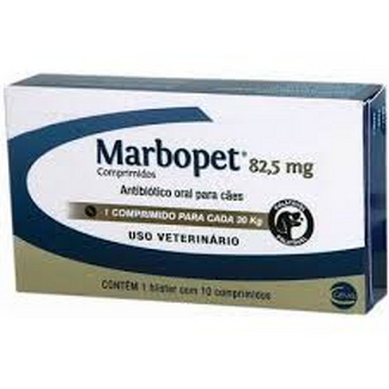 Antibiótico Marbopet 82,5mg Ceva 10 comprimidos