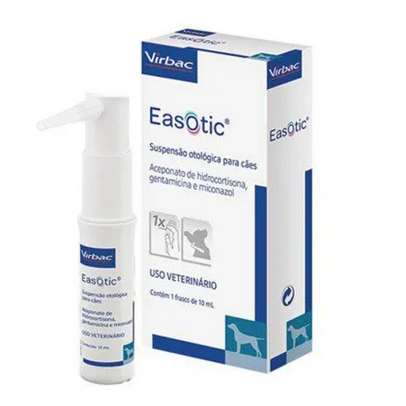 Suspensão Otológica Virbac EasOtic para Cães 10 ml