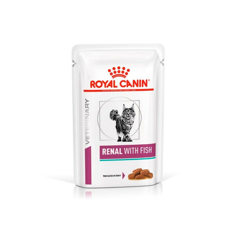 Ração Úmida Royal Canin Sachê Veterinary Diet Renal com Peixe para Gatos 85 g