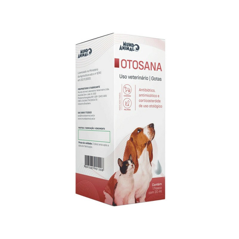 Otosana Solução Otológica Mundo Animal 20 ml