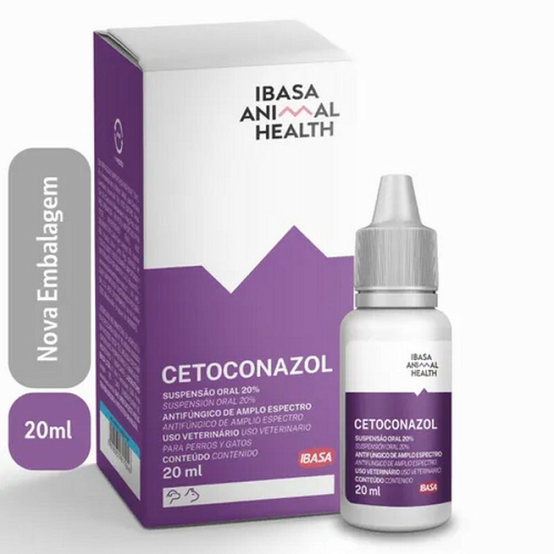 Suspensão Oral Ibasa Cetoconozol 20% Para Cães e Gatos 20ML 