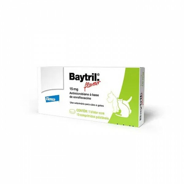 Baytril Flavour 15mg com 10 comprimidos