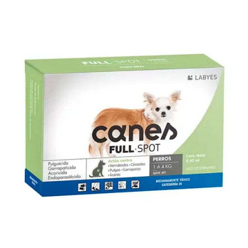 Antiparasitário Labyes Canis Fullspot para Cães de Até 4 kg