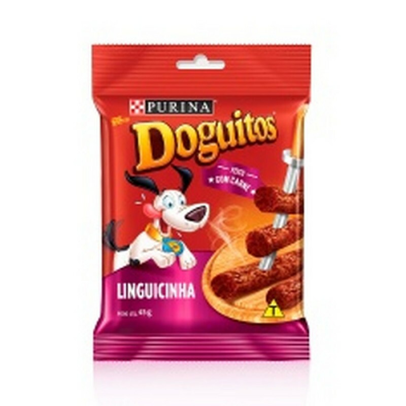 Petisco Doguitos Rodízio para Cães Adultos e Filhotes Sabor Linguicinha - 45g
