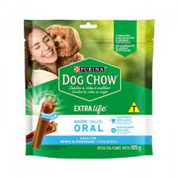 Petisco Purina Dog Chow Oral Extra Life para Cães Adultos de Raças Minis e Pequenas 105g