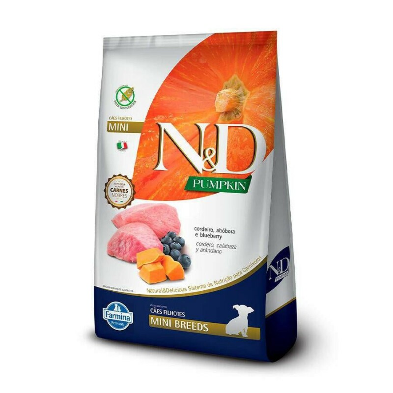 Ração N&D Pumpkin Cães Filhotes Raças Mini e Pequenas Cordeiro 10,1KG