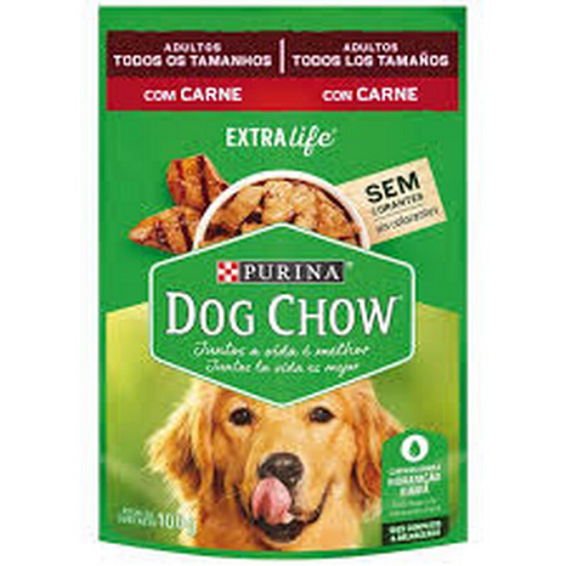 Dog Chow Sachê Carne para Cães Adultos 100G