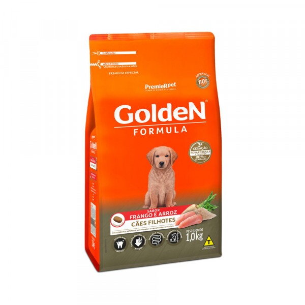 Ração Golden Fórmula para Cães Filhote Sabor Frango e Arroz 1KG