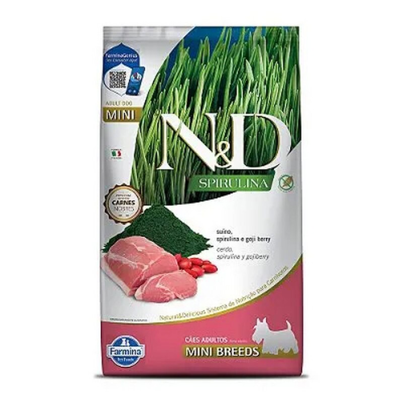 Ração N&D Spirulina Cães Adultos Mini Suíno 2K