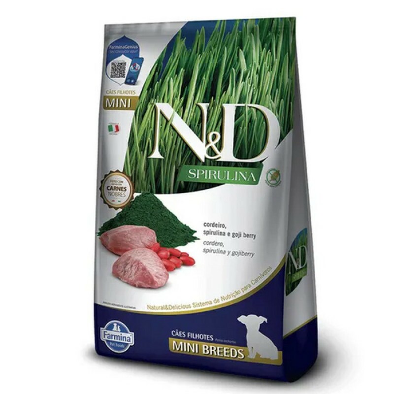 Ração N&D Spirulina Cães Puppy Mini Cordeiro 2 kg