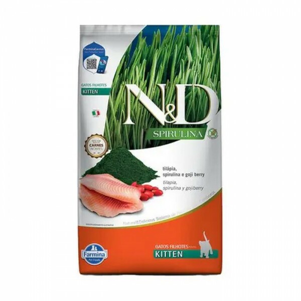 Ração N&D Spirulina Gatos Filhotes Tilápia 1,5 kg