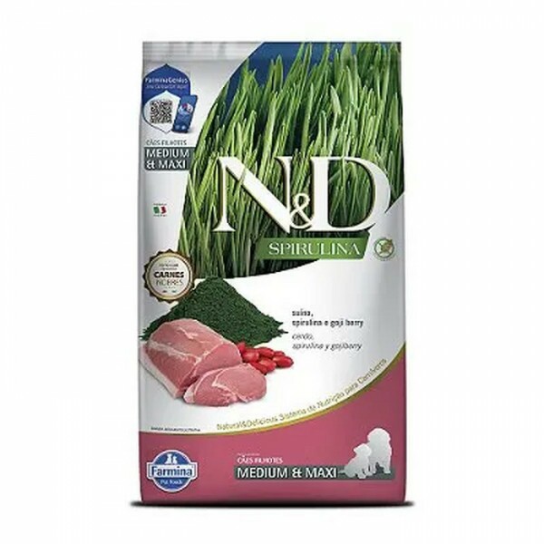 Ração N&D Spirulina Cães Puppy Medium e Maxi Suíno 10,1 kg