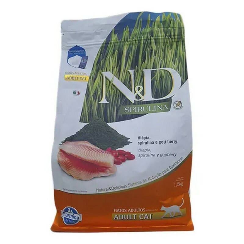 Ração N&D Spirulina Gatos Adultos Tilápia 1,5 kg