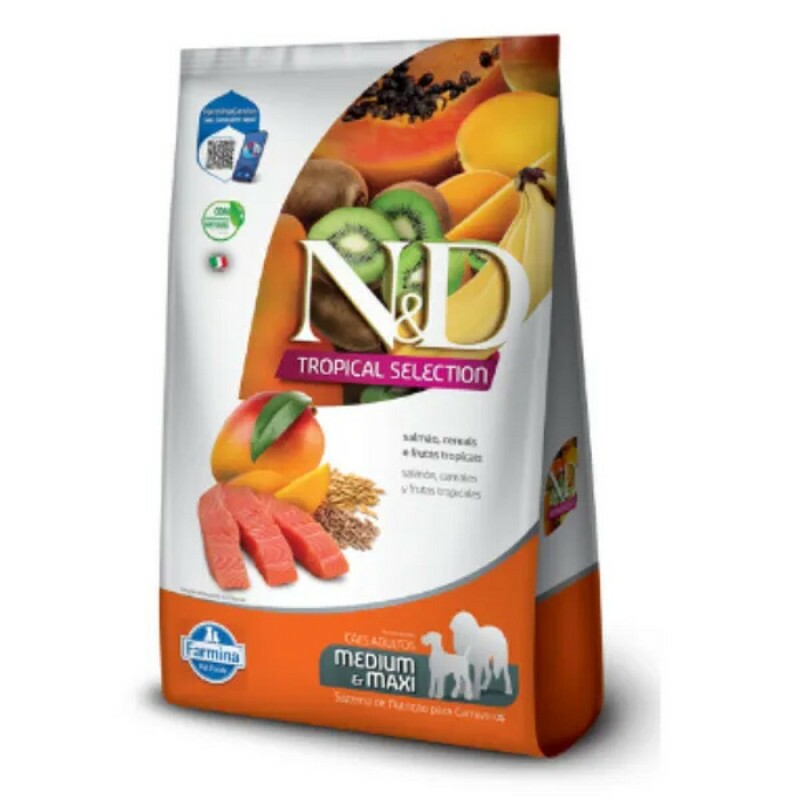 Ração N&D Tropical Selection Cães Adultos Medium e Maxi Salmão 2,5kg