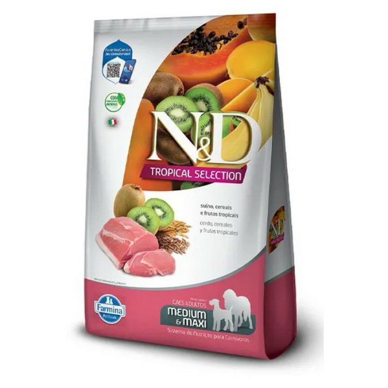 Ração N&D Tropical Selection Cães Adultos Medium e Maxi Suíno 2 kg + 500g Grátis