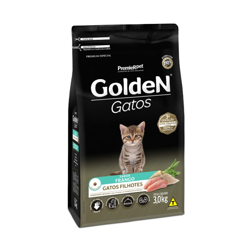 Ração Golden para Gatos Filhotes Sabor Frango 3KG