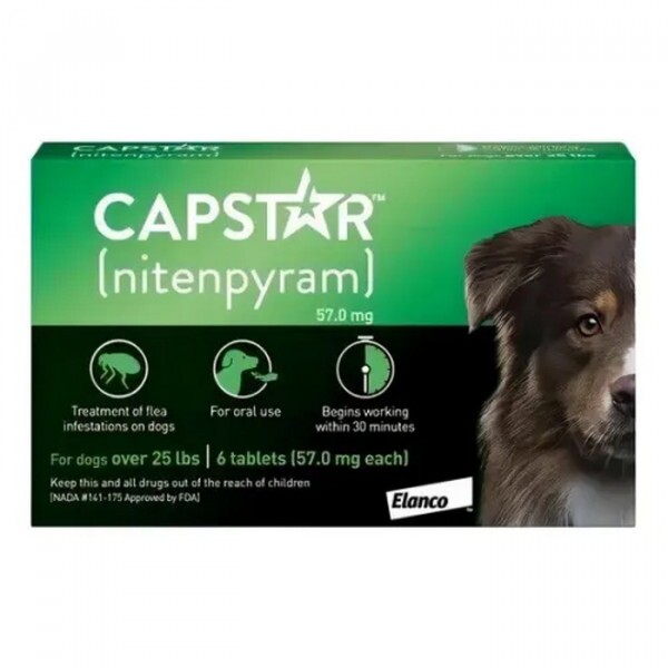 Capstar 57mg: antipulgas para cães de 11,4 a 57 kg