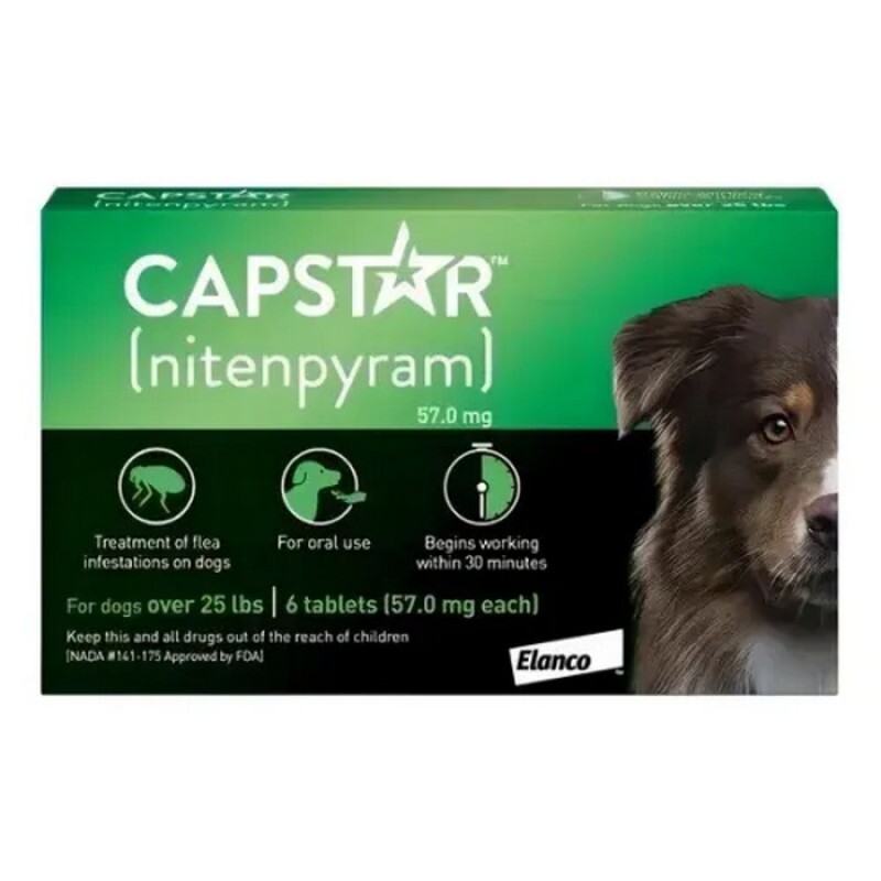 Capstar 57mg: antipulgas para cães de 11,4 a 57 kg