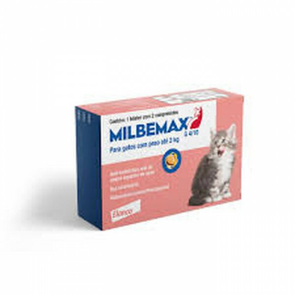 Vermífugo Milbemax G Gatos 0,5 a 2kg 2 Comprimidos