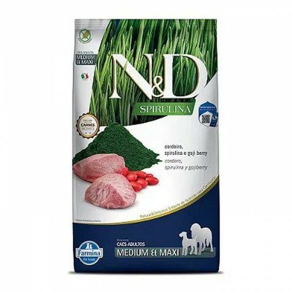 Ração N&D Spirulina Cães Adultos Medium e Maxi Cordeiro10,1 kg 