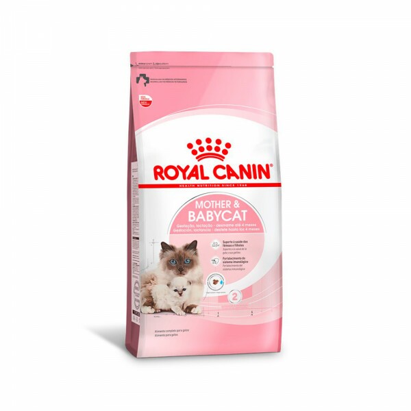 Ração Royal Canin Mother & Babycat para Gatas Gestantes e Lactantes e Gatos Filhotes 400G - UN