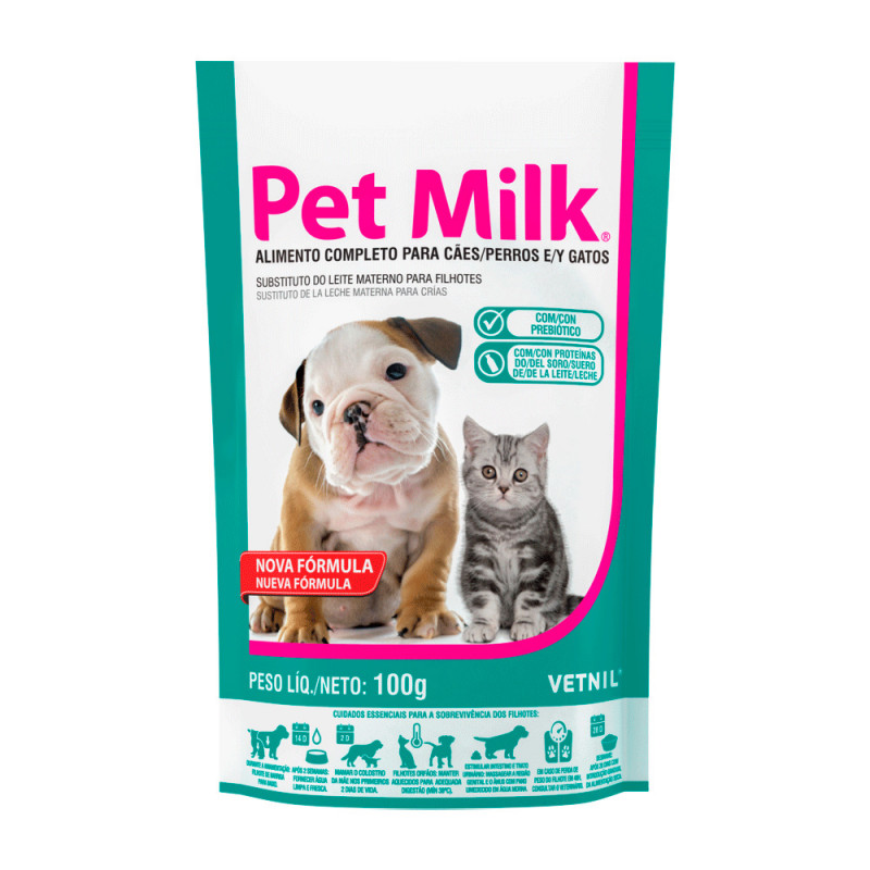 Pet Milk Sachê Cães e Gatos Filhotes Vetnil 100 g