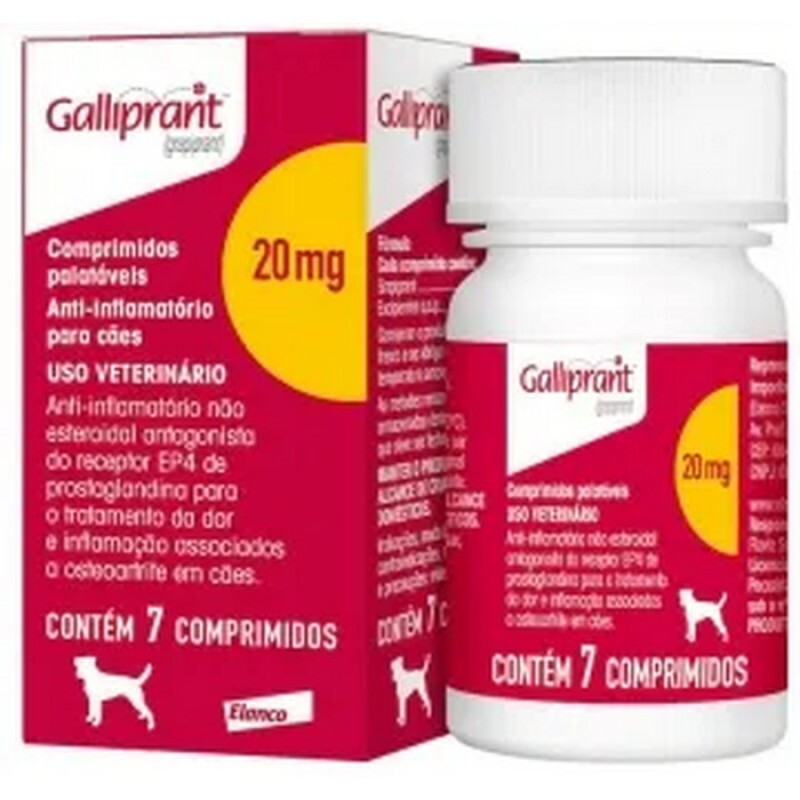 Anti-inflamatório para Cães Galliprant 20mg 7 COMP.