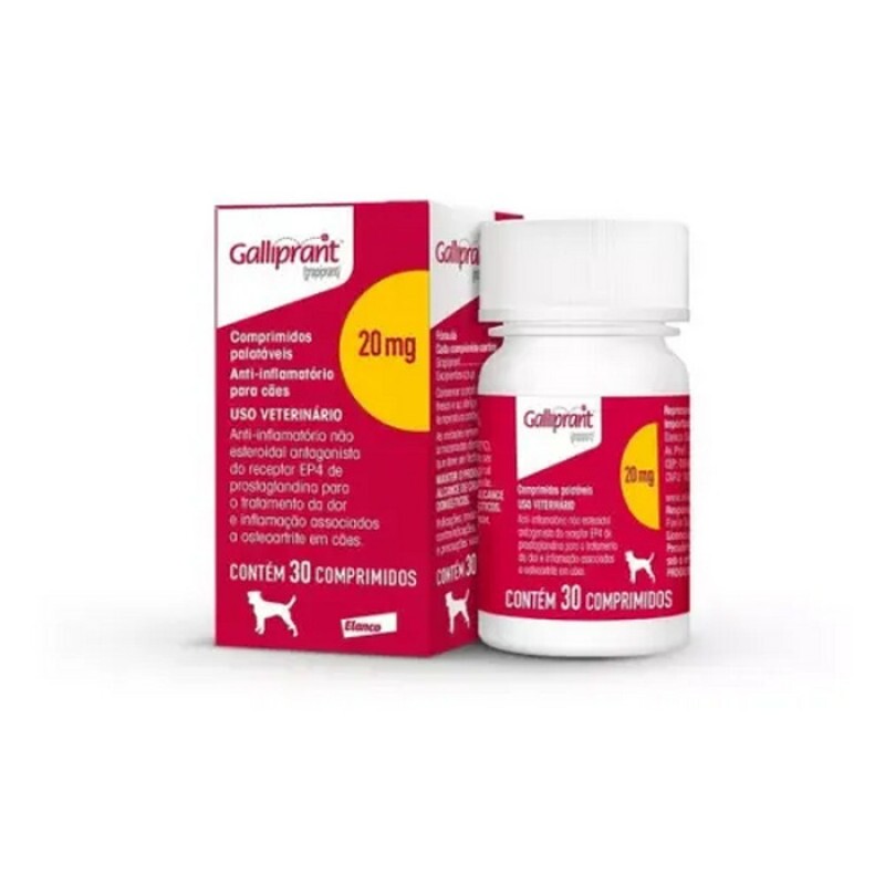 Anti-inflamatório para Cães Galliprant 20mg 30 COMP.