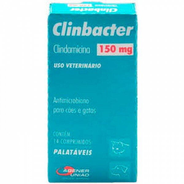 Clinbacter 150mg Agener União 14 comprimidos para Cães e Gatos
