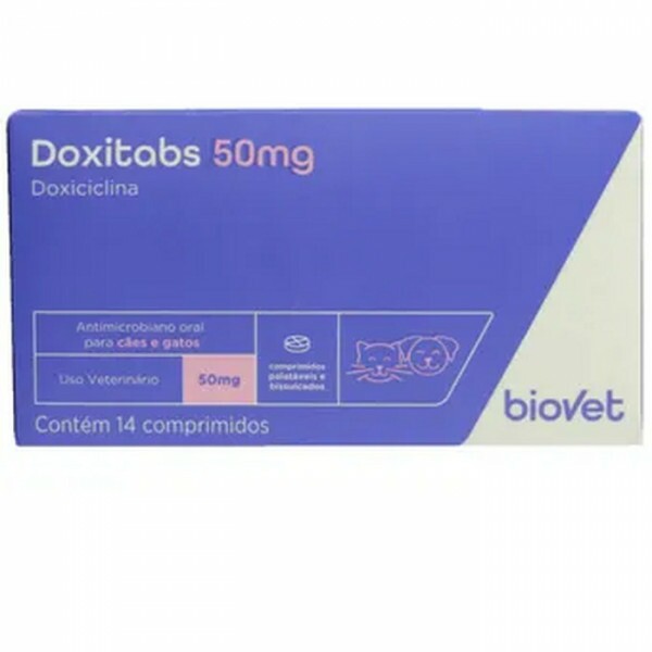 Antimicrobiano Doxitabs 50mg Biovet 14 comprimidos