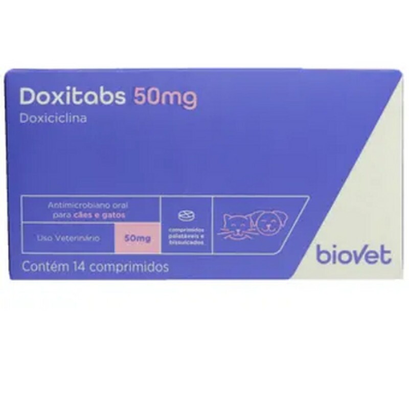 Antimicrobiano Doxitabs 50mg Biovet 14 comprimidos
