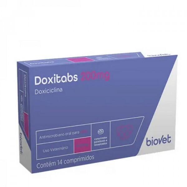 Antimicrobiano Doxitabs 200mg Biovet 14 comprimidos