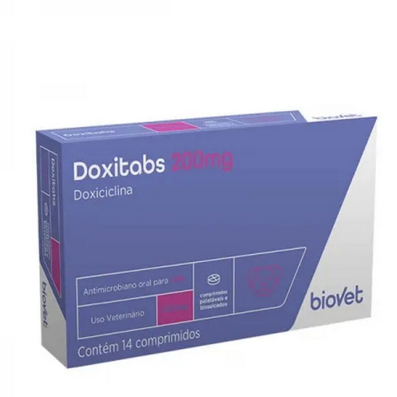 Antimicrobiano Doxitabs 200mg Biovet 14 comprimidos