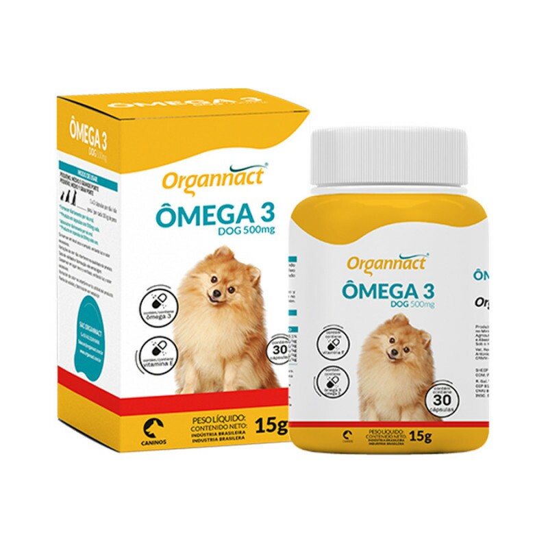 Ômega 3 Dog Organnact 500mg para Cães Ômega 3 Dog Organnact 500mg para Cães