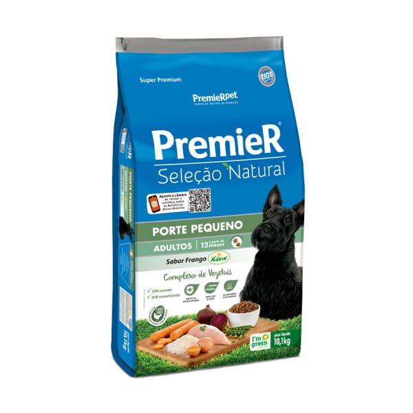 Ração Premier Seleção Natural Raças Pequenas para Cães Adultos 10,1 KG
