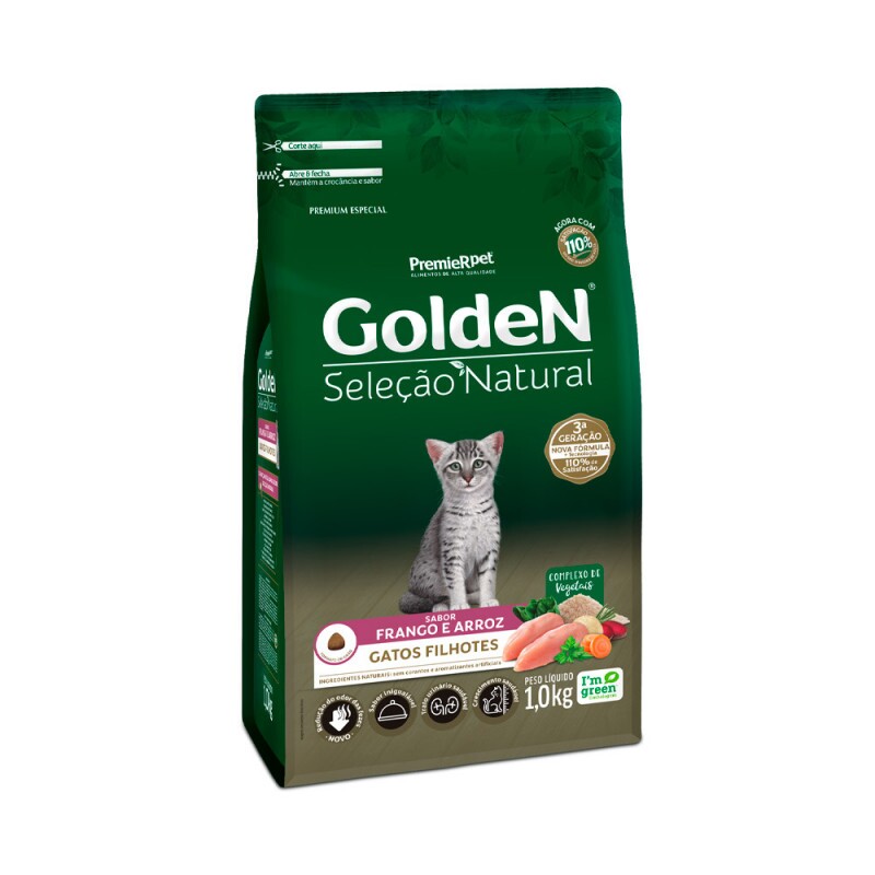 GOLDEN SELECAO NATUR GATOS FILH 1KG