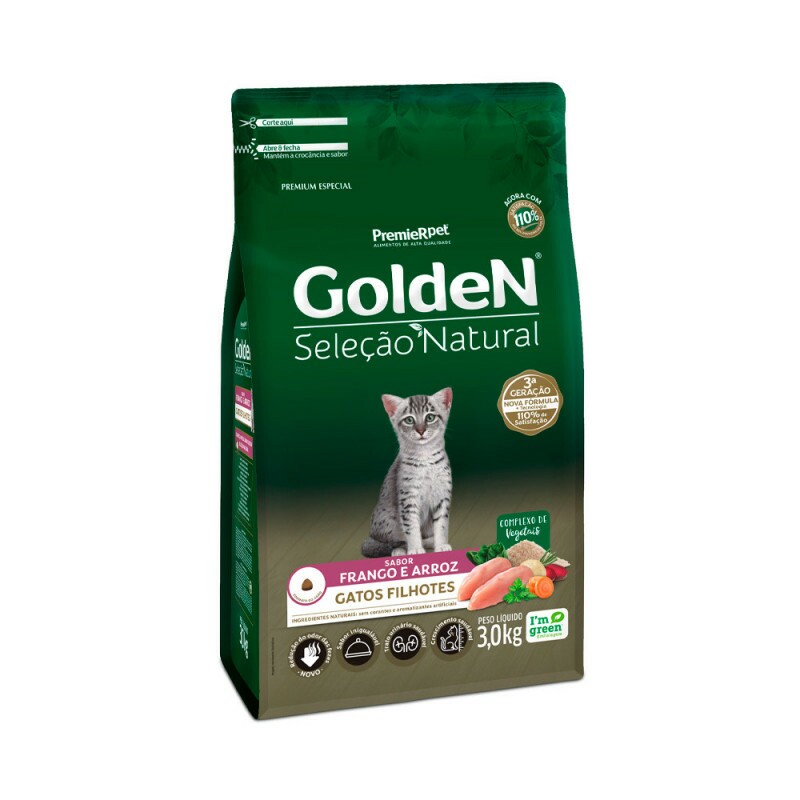 GOLDEN SELECAO NATUR GATOS FILH 3KG
