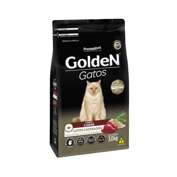 GOLDEN FORM GATOS AD CAST CARNE 3KG